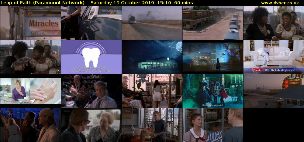 Leap of Faith (Paramount Network) Saturday 19 October 2019 15:10 - 16:10