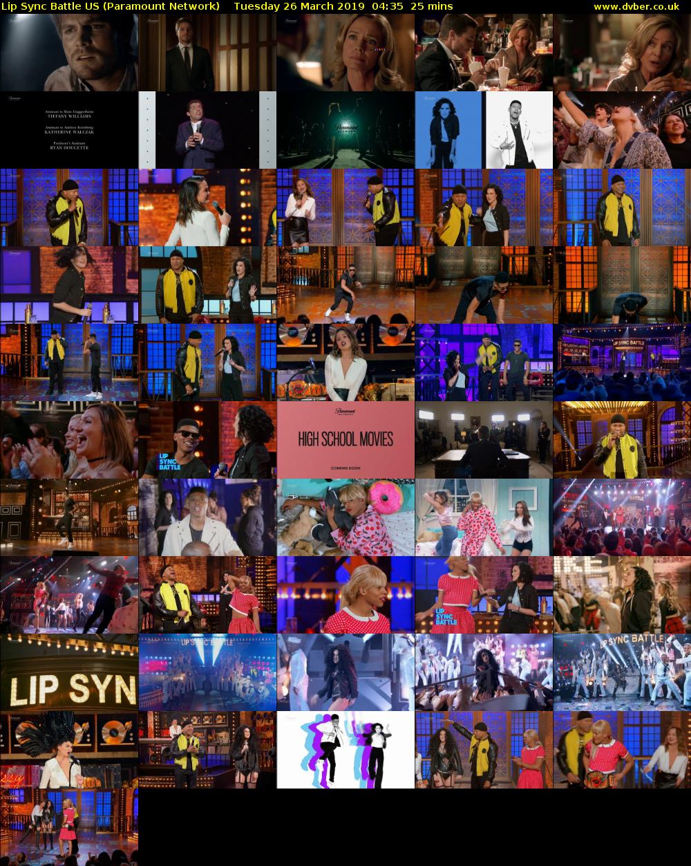 Lip Sync Battle US (Paramount Network) Tuesday 26 March 2019 04:35 - 05:00