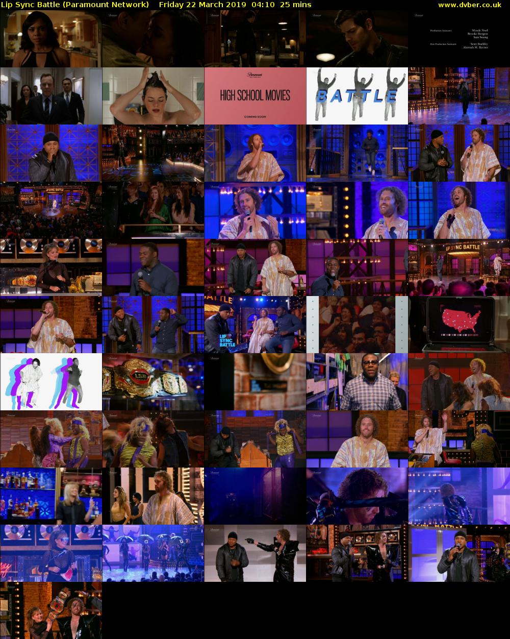 Lip Sync Battle (Paramount Network) Friday 22 March 2019 04:10 - 04:35