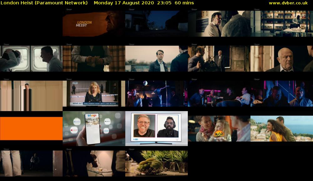 London Heist (Paramount Network) Monday 17 August 2020 23:05 - 00:05