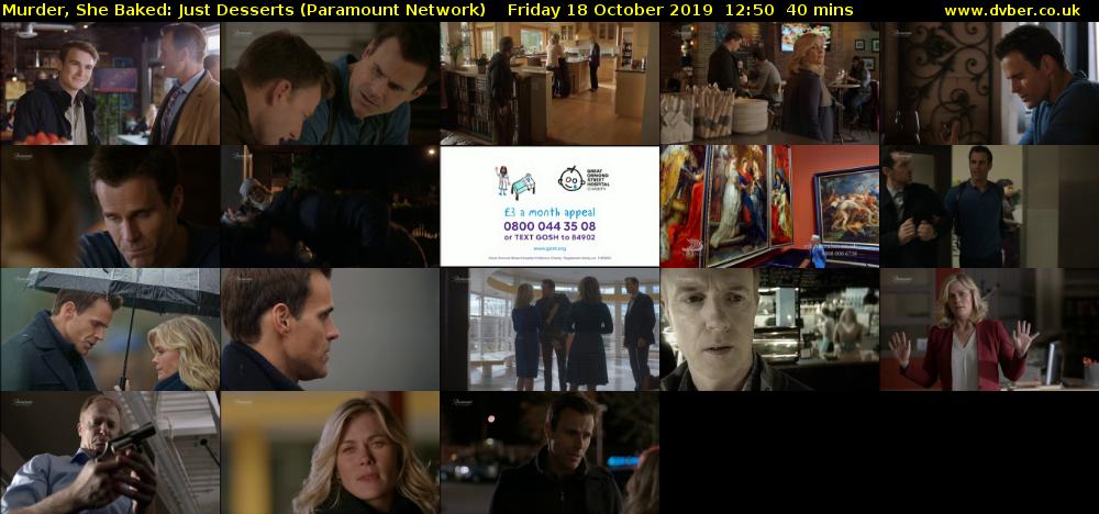 Murder, She Baked: Just Desserts (Paramount Network) Friday 18 October 2019 12:50 - 13:30