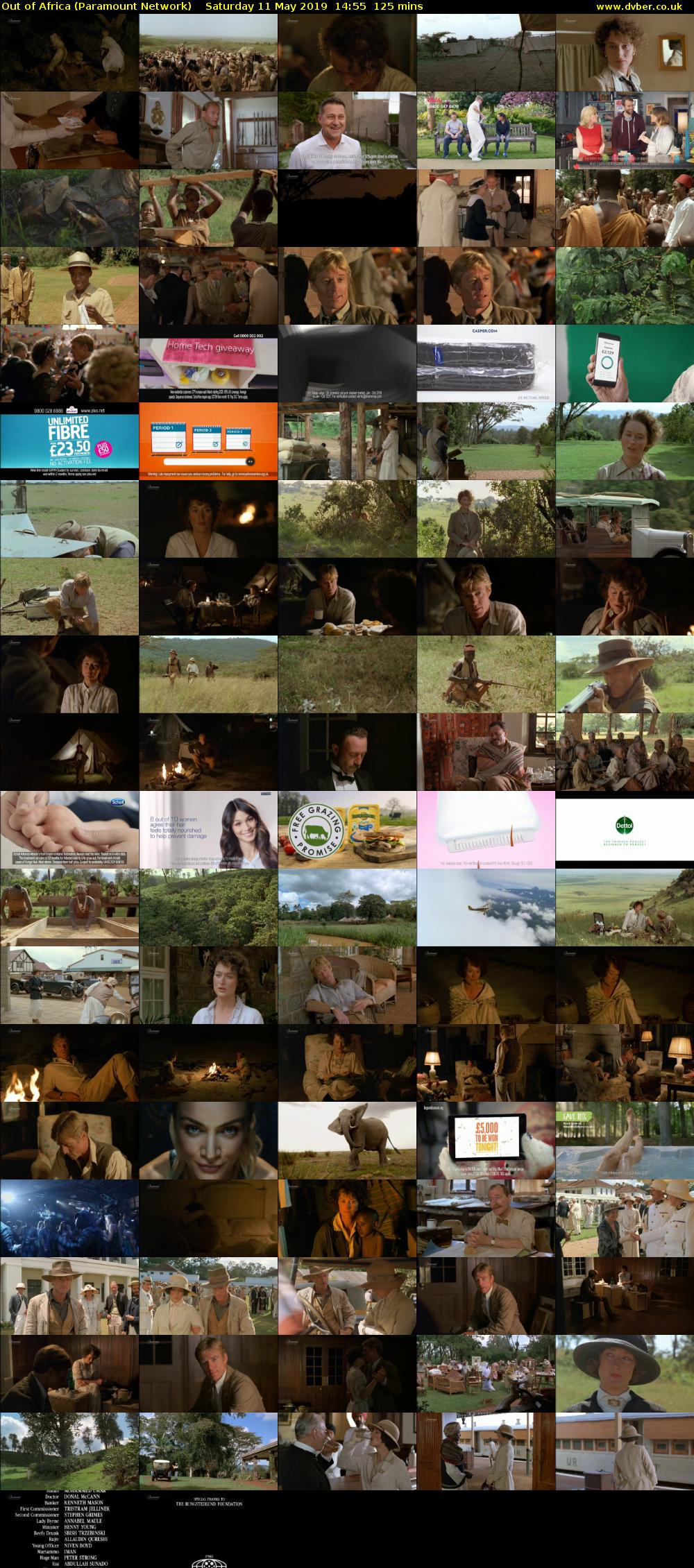 Out of Africa (Paramount Network) Saturday 11 May 2019 14:55 - 17:00