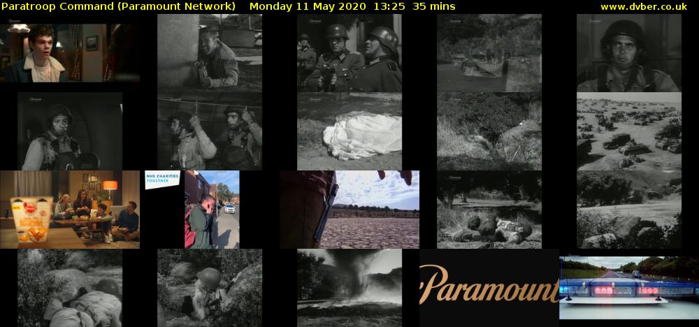Paratroop Command (Paramount Network) Monday 11 May 2020 13:25 - 14:00