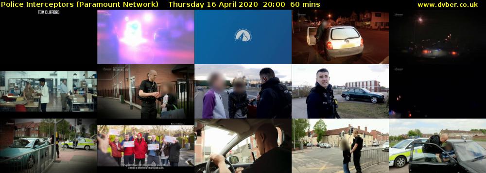 Police Interceptors (Paramount Network) Thursday 16 April 2020 20:00 - 21:00