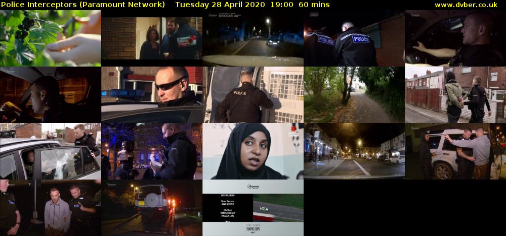 Police Interceptors (Paramount Network) Tuesday 28 April 2020 19:00 - 20:00