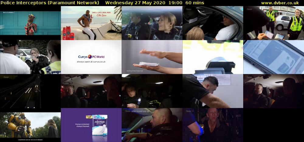Police Interceptors (Paramount Network) Wednesday 27 May 2020 19:00 - 20:00