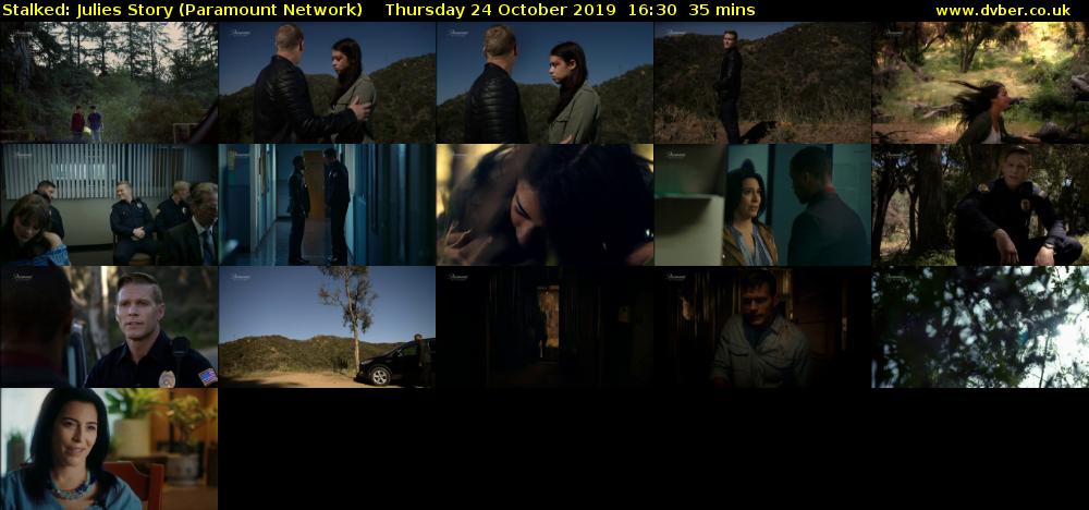 Stalked: Julies Story (Paramount Network) Thursday 24 October 2019 16:30 - 17:05