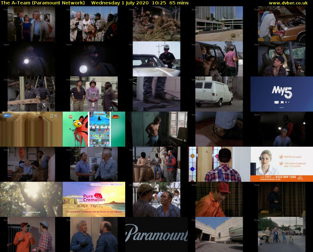 The A-Team (Paramount Network) Wednesday 1 July 2020 10:25 - 11:30