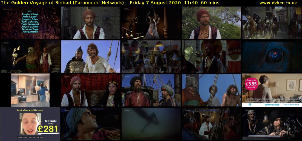 The Golden Voyage of Sinbad (Paramount Network) Friday 7 August 2020 11:40 - 12:40