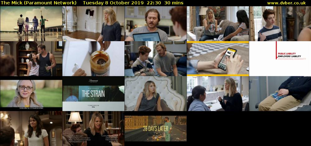 The Mick (Paramount Network) Tuesday 8 October 2019 22:30 - 23:00