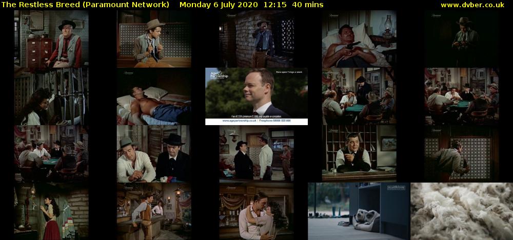 The Restless Breed (Paramount Network) Monday 6 July 2020 12:15 - 12:55