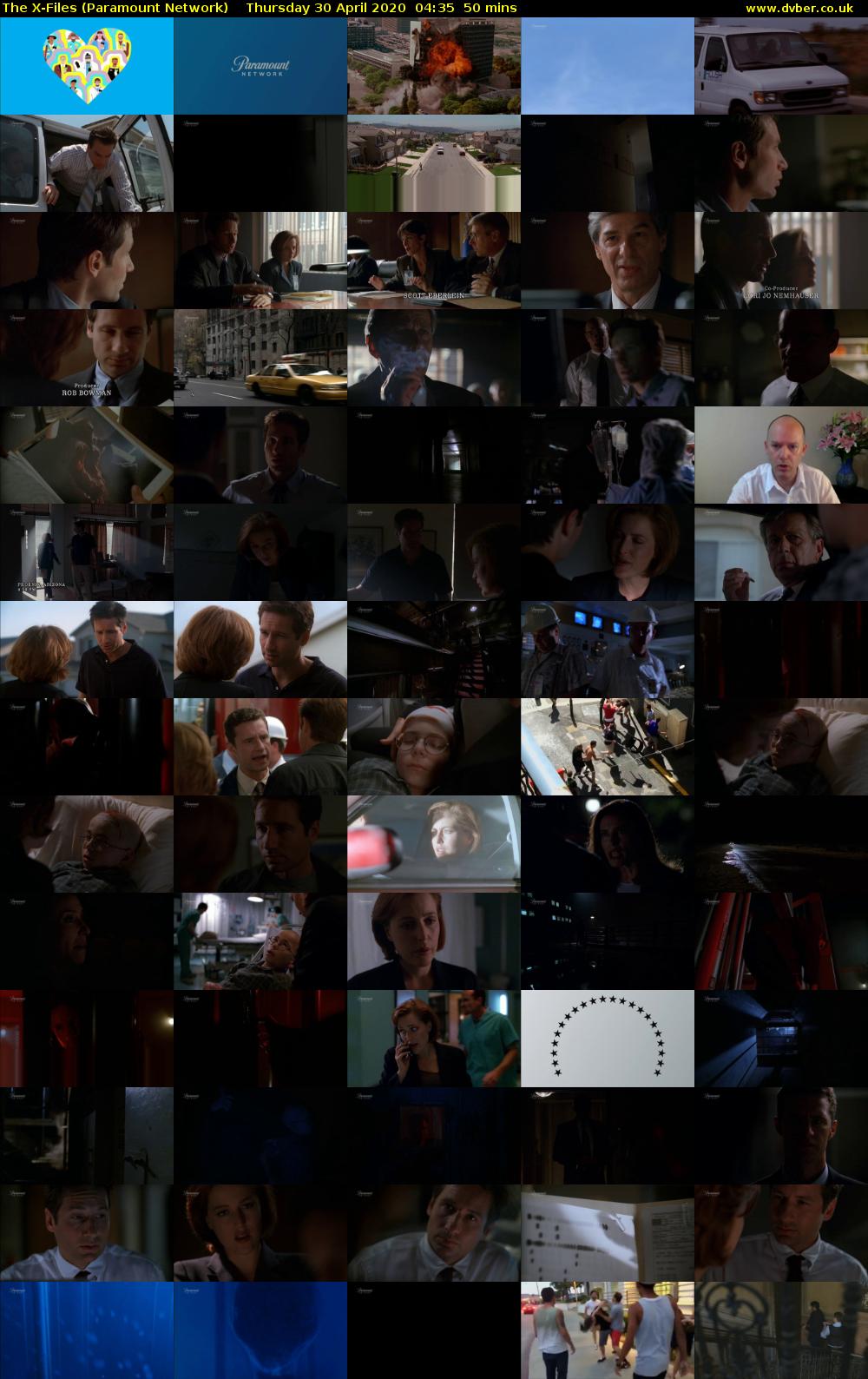 The X-Files (Paramount Network) Thursday 30 April 2020 04:35 - 05:25