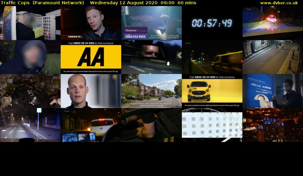 Traffic Cops  (Paramount Network) Wednesday 12 August 2020 09:00 - 10:00