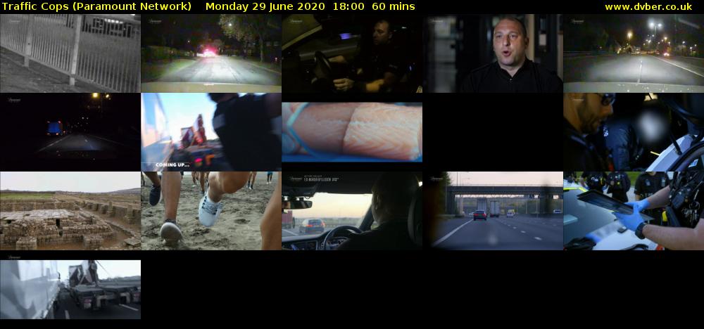 Traffic Cops (Paramount Network) Monday 29 June 2020 18:00 - 19:00