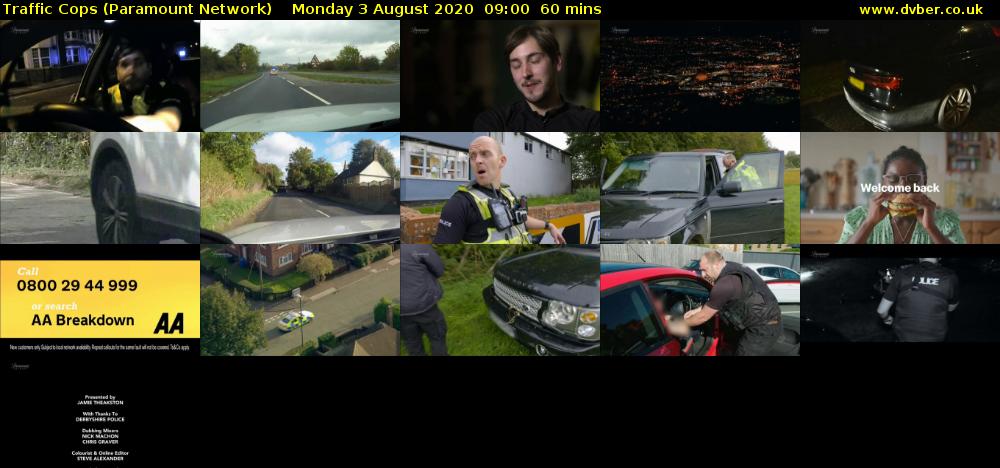 Traffic Cops (Paramount Network) Monday 3 August 2020 09:00 - 10:00