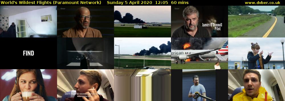 World's Wildest Flights (Paramount Network) Sunday 5 April 2020 12:05 - 13:05