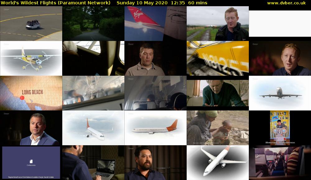 World's Wildest Flights (Paramount Network) Sunday 10 May 2020 12:35 - 13:35