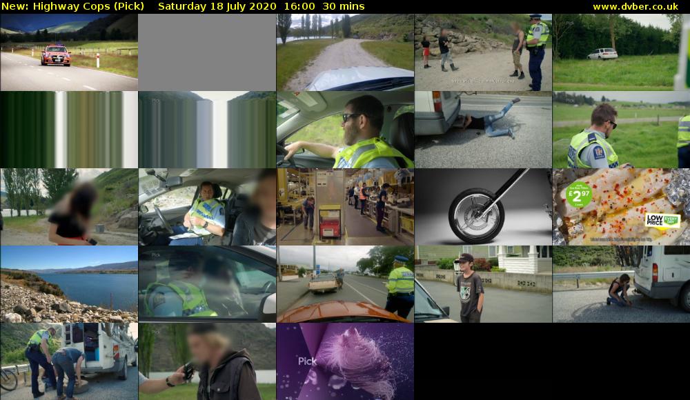 Highway Cops (Pick) Saturday 18 July 2020 16:00 - 16:30