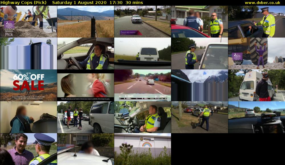 Highway Cops (Pick) Saturday 1 August 2020 17:30 - 18:00