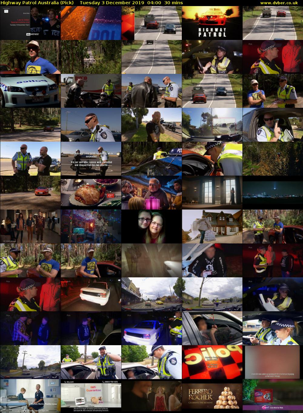 Highway Patrol Australia (Pick) Tuesday 3 December 2019 04:00 - 04:30