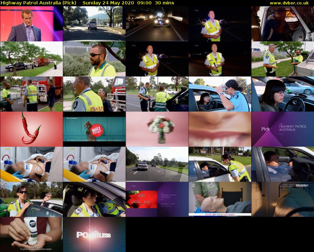Highway Patrol Australia (Pick) Sunday 24 May 2020 09:00 - 09:30