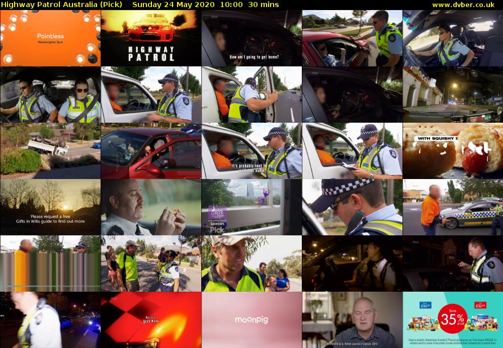 Highway Patrol Australia (Pick) Sunday 24 May 2020 10:00 - 10:30