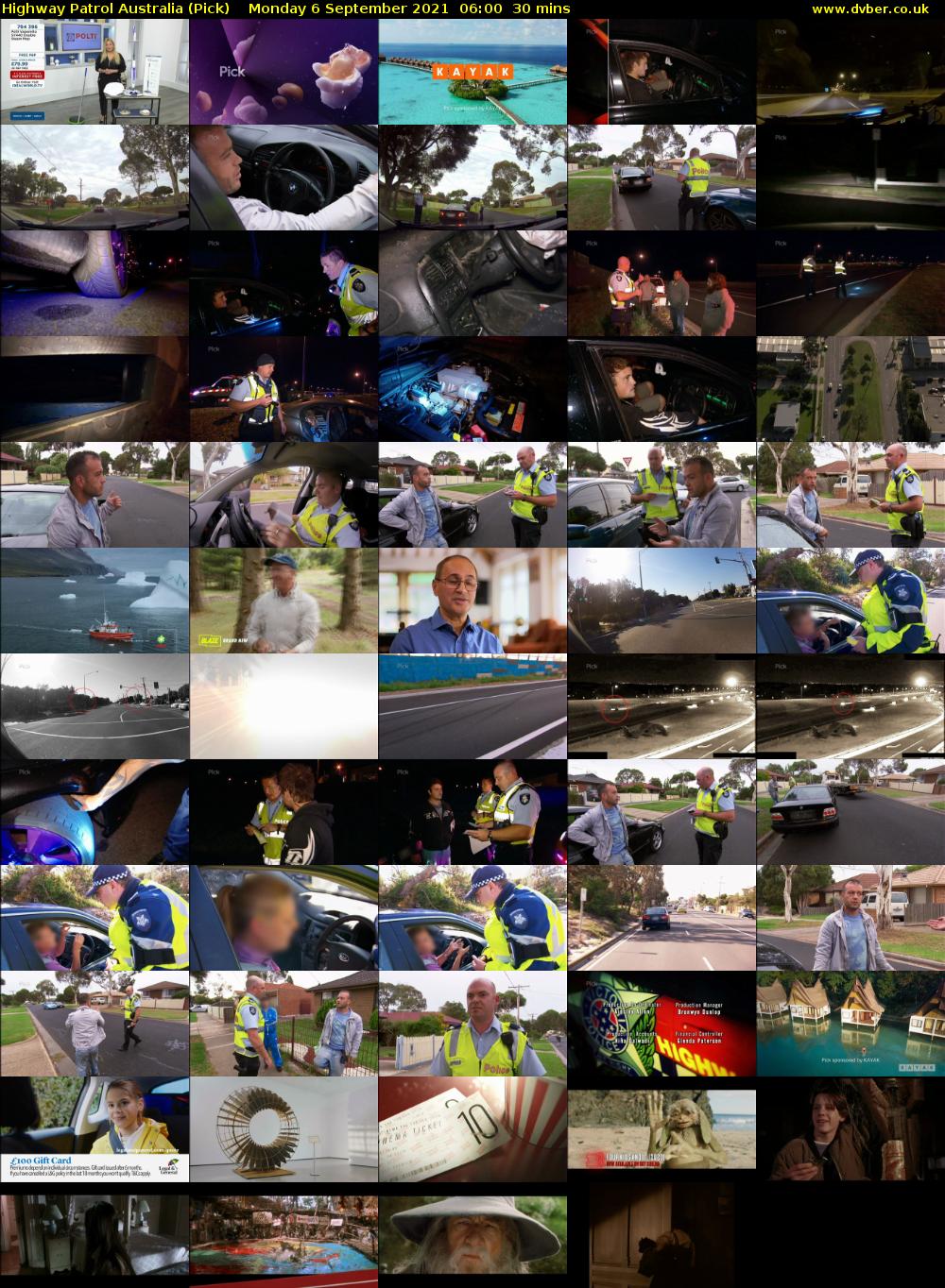 Highway Patrol Australia (Pick) Monday 6 September 2021 07:00 - 07:30