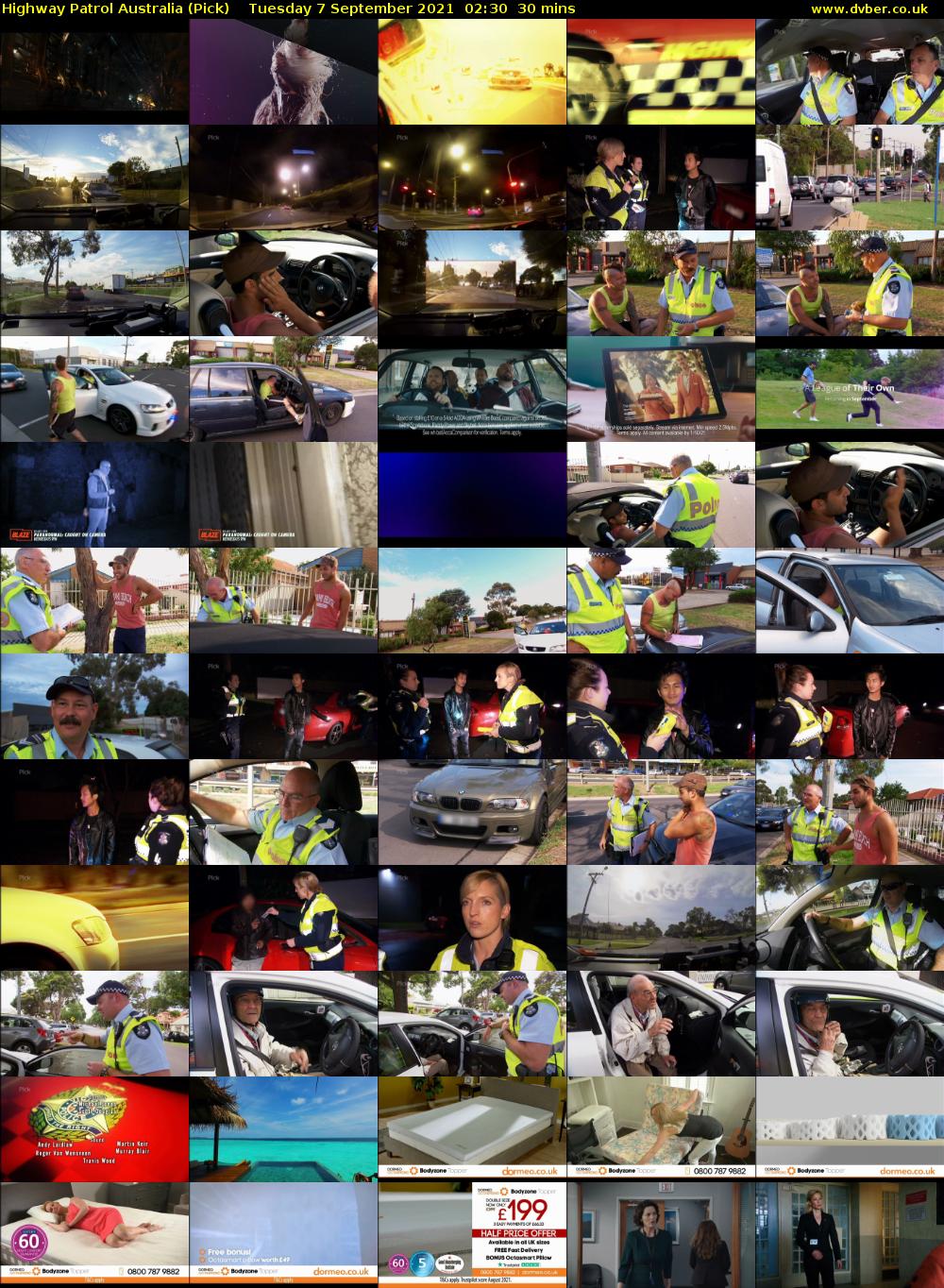 Highway Patrol Australia (Pick) Tuesday 7 September 2021 03:30 - 04:00