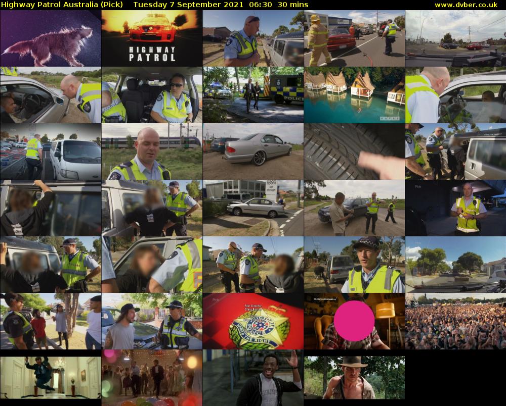 Highway Patrol Australia (Pick) Tuesday 7 September 2021 07:30 - 08:00