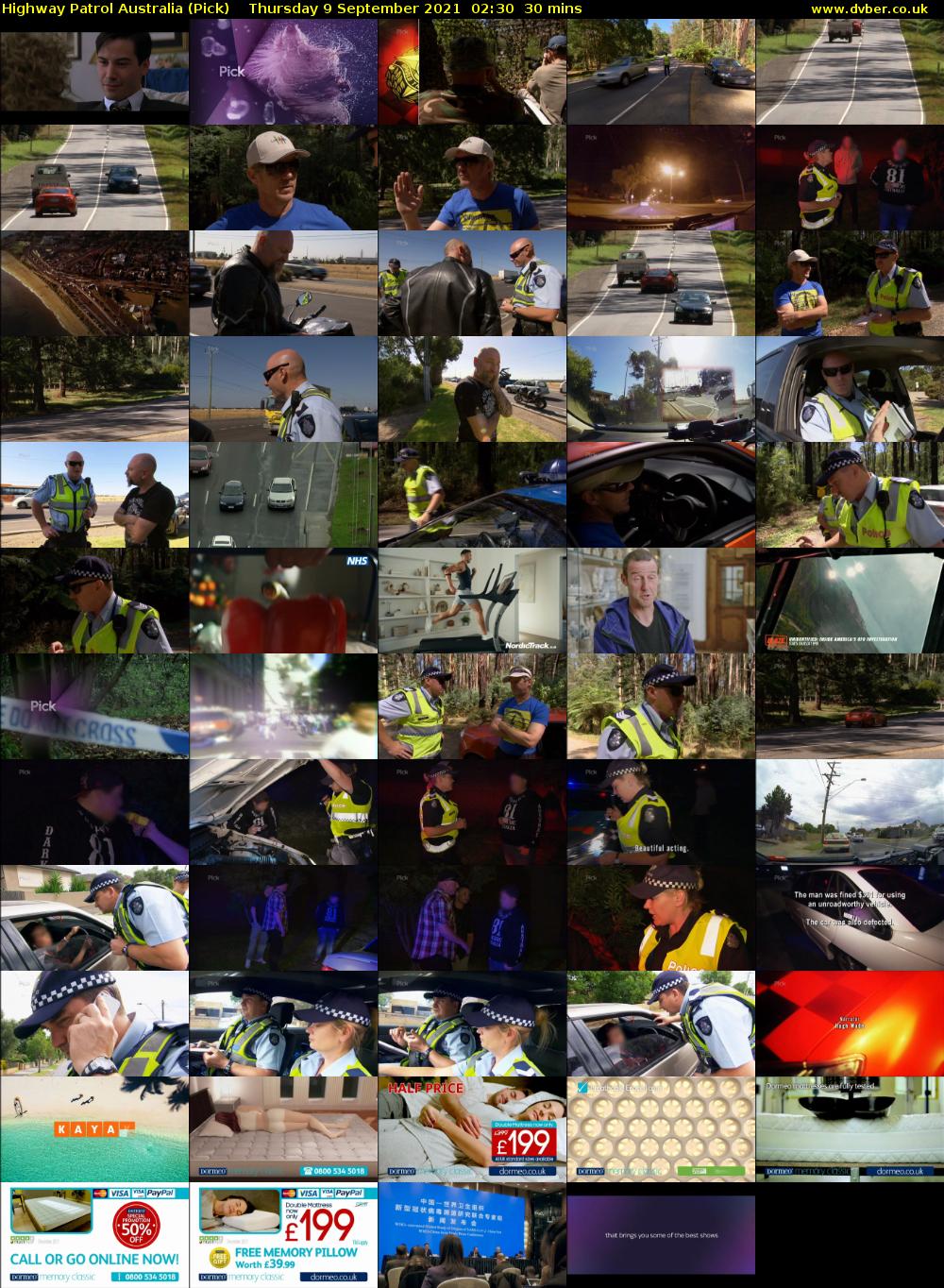 Highway Patrol Australia (Pick) Thursday 9 September 2021 03:30 - 04:00