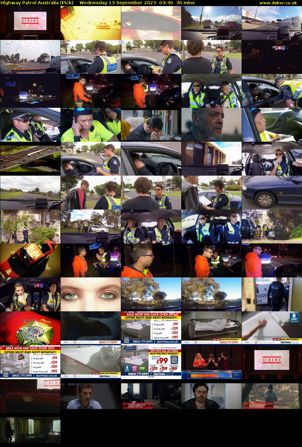 Highway Patrol Australia (Pick) Wednesday 13 September 2023 03:30 - 04:00