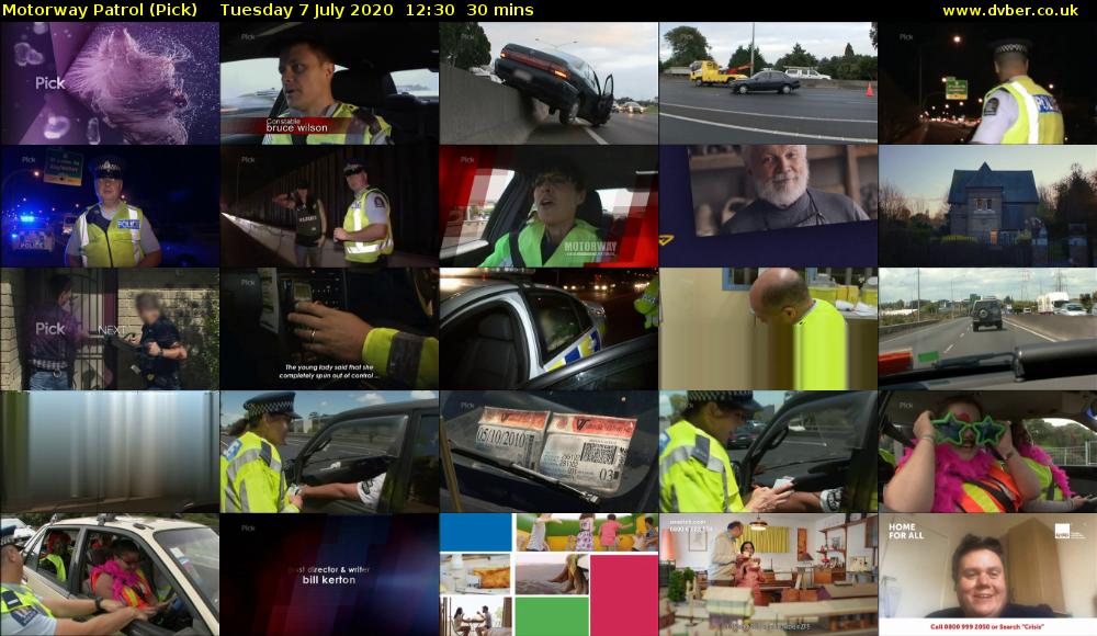 Motorway Patrol (Pick) Tuesday 7 July 2020 12:30 - 13:00