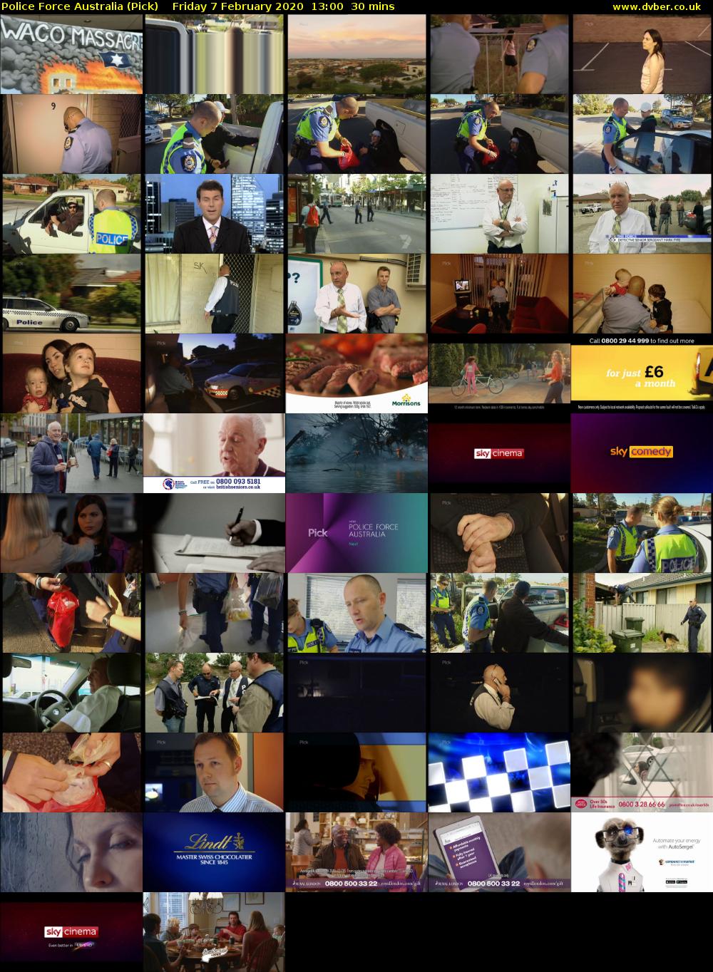 Police Force Australia (Pick) Friday 7 February 2020 13:00 - 13:30