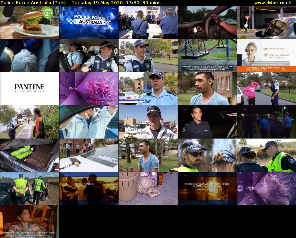 Police Force Australia (Pick) Tuesday 19 May 2020 13:30 - 14:00