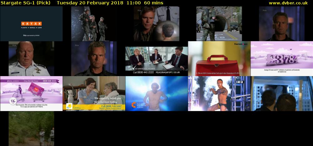 Stargate SG-1 (Pick) Tuesday 20 February 2018 11:00 - 12:00