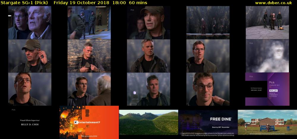 Stargate SG-1 (Pick) Friday 19 October 2018 18:00 - 19:00