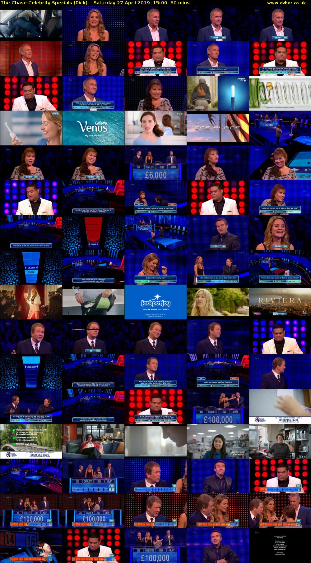 The Chase Celebrity Specials (Pick) Saturday 27 April 2019 15:00 - 16:00