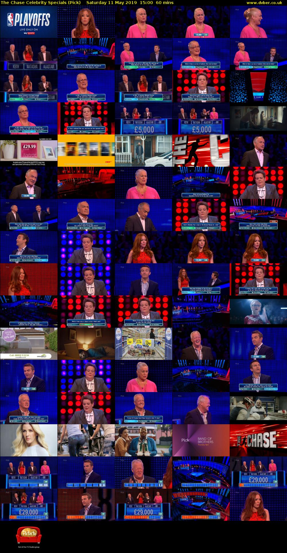 The Chase Celebrity Specials (Pick) Saturday 11 May 2019 15:00 - 16:00