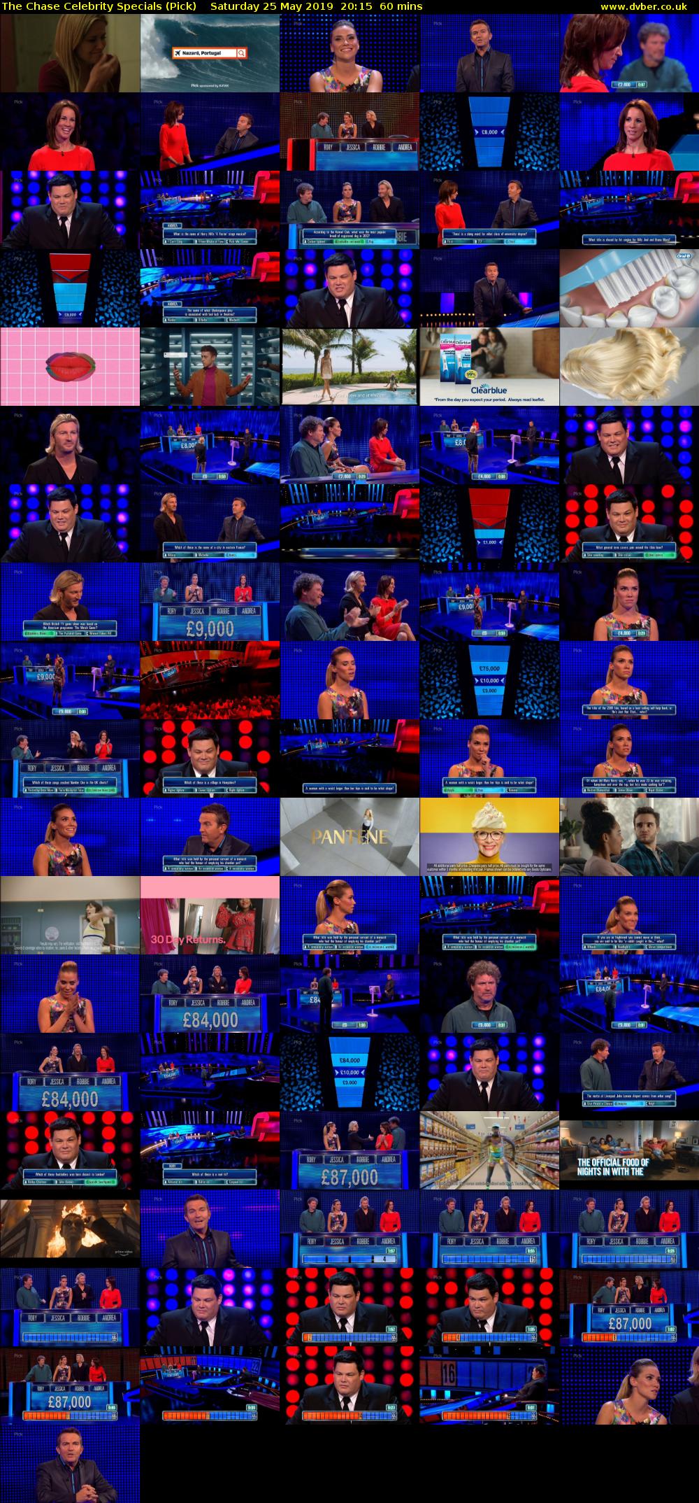 The Chase Celebrity Specials (Pick) Saturday 25 May 2019 20:15 - 21:15