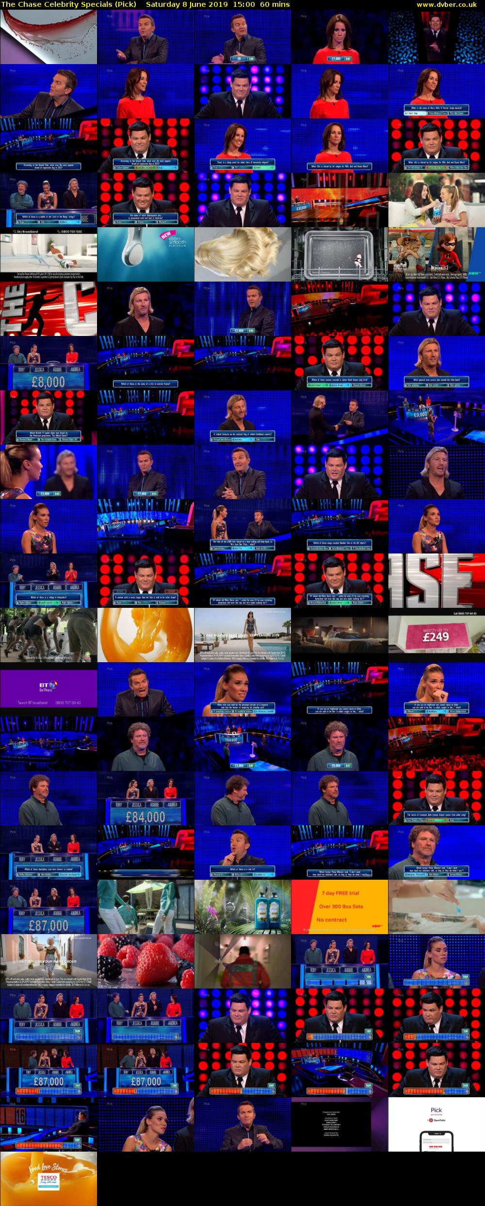 The Chase Celebrity Specials (Pick) Saturday 8 June 2019 15:00 - 16:00