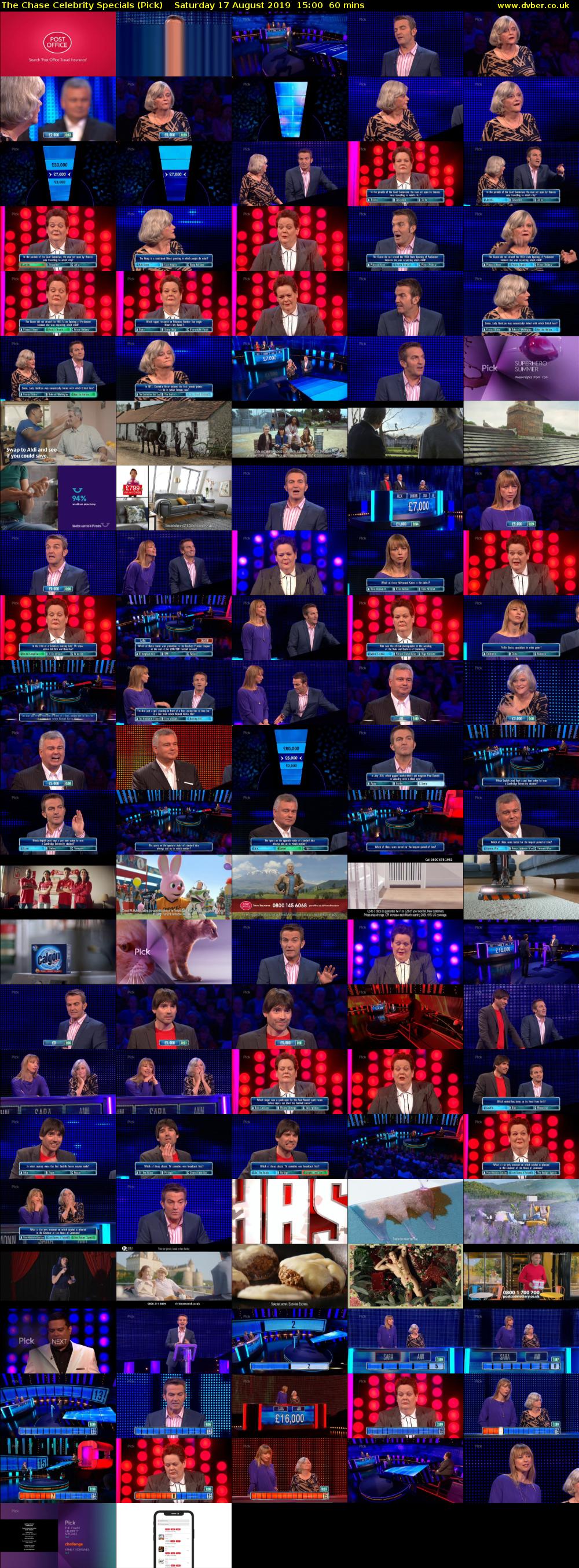 The Chase Celebrity Specials (Pick) Saturday 17 August 2019 15:00 - 16:00