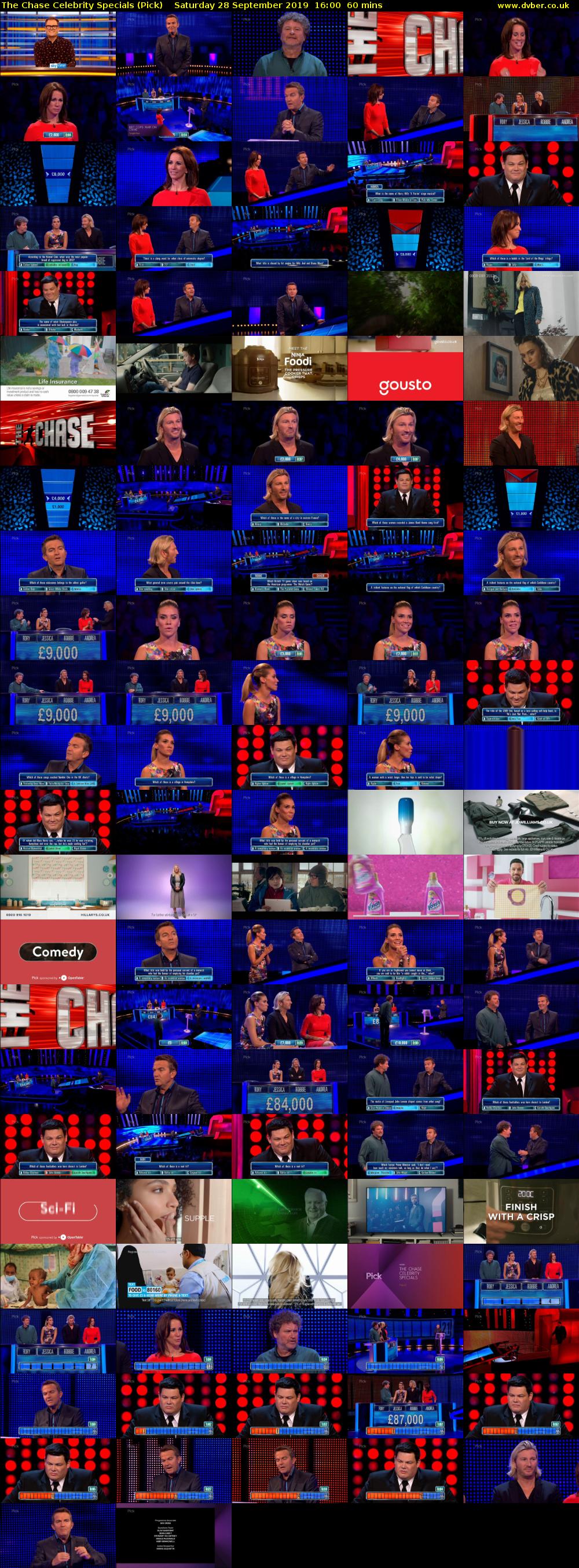 The Chase Celebrity Specials (Pick) Saturday 28 September 2019 16:00 - 17:00
