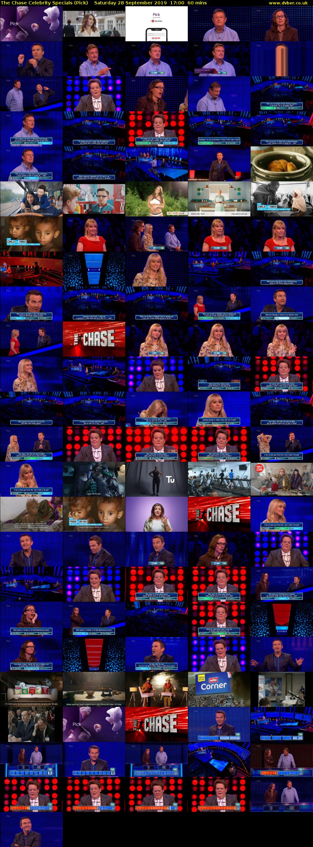 The Chase Celebrity Specials (Pick) Saturday 28 September 2019 17:00 - 18:00