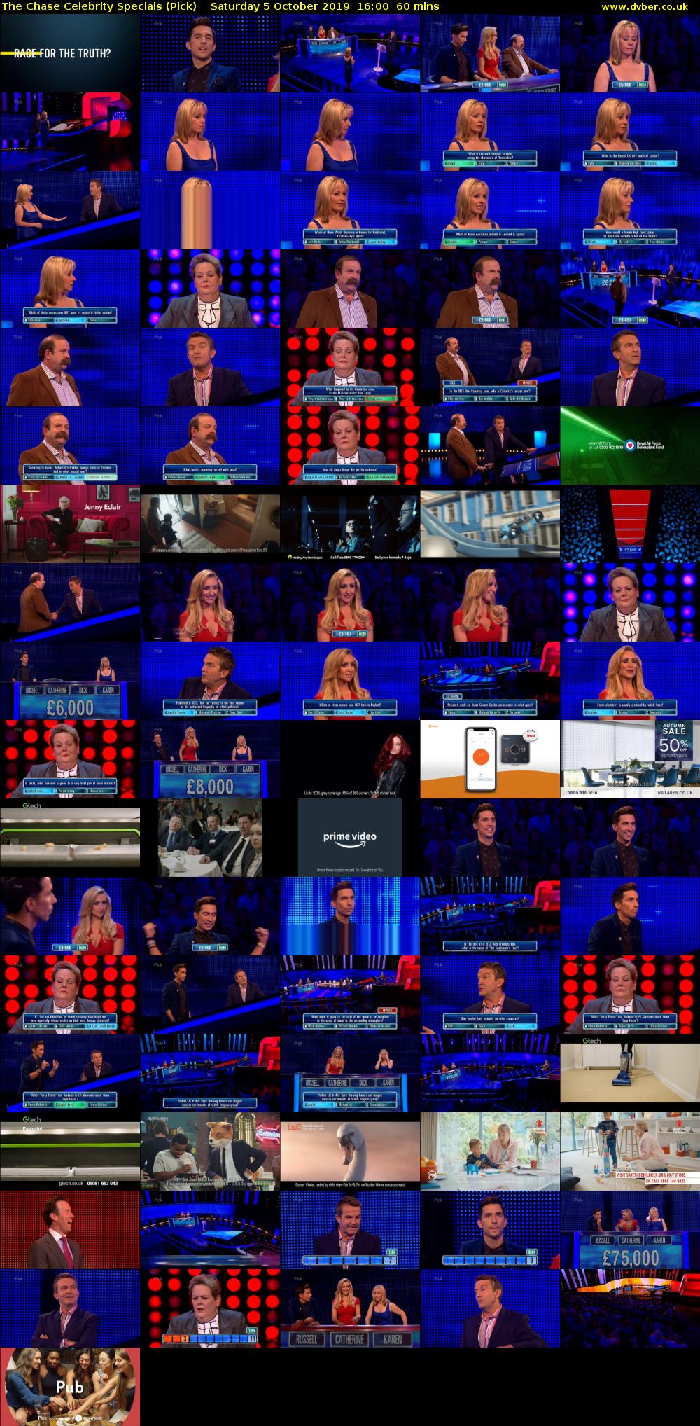 The Chase Celebrity Specials (Pick) Saturday 5 October 2019 16:00 - 17:00