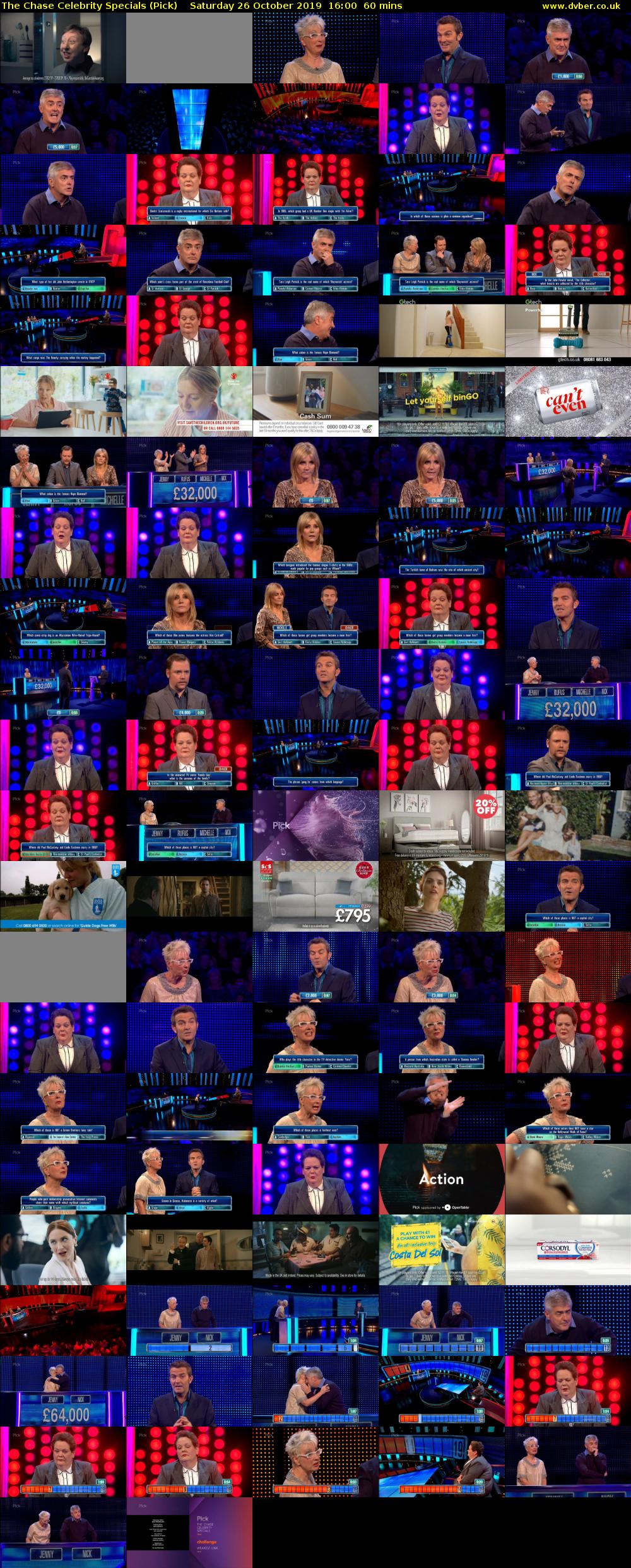 The Chase Celebrity Specials (Pick) Saturday 26 October 2019 16:00 - 17:00
