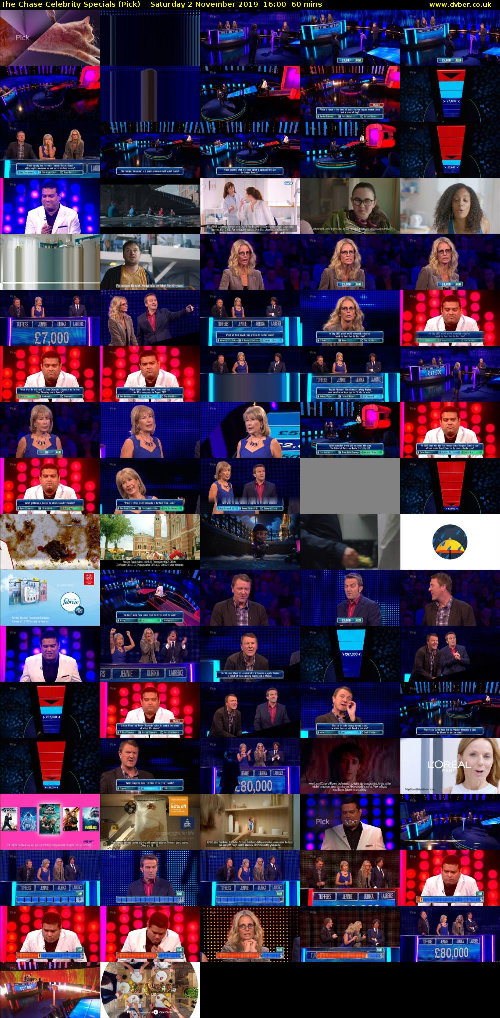 The Chase Celebrity Specials (Pick) Saturday 2 November 2019 16:00 - 17:00