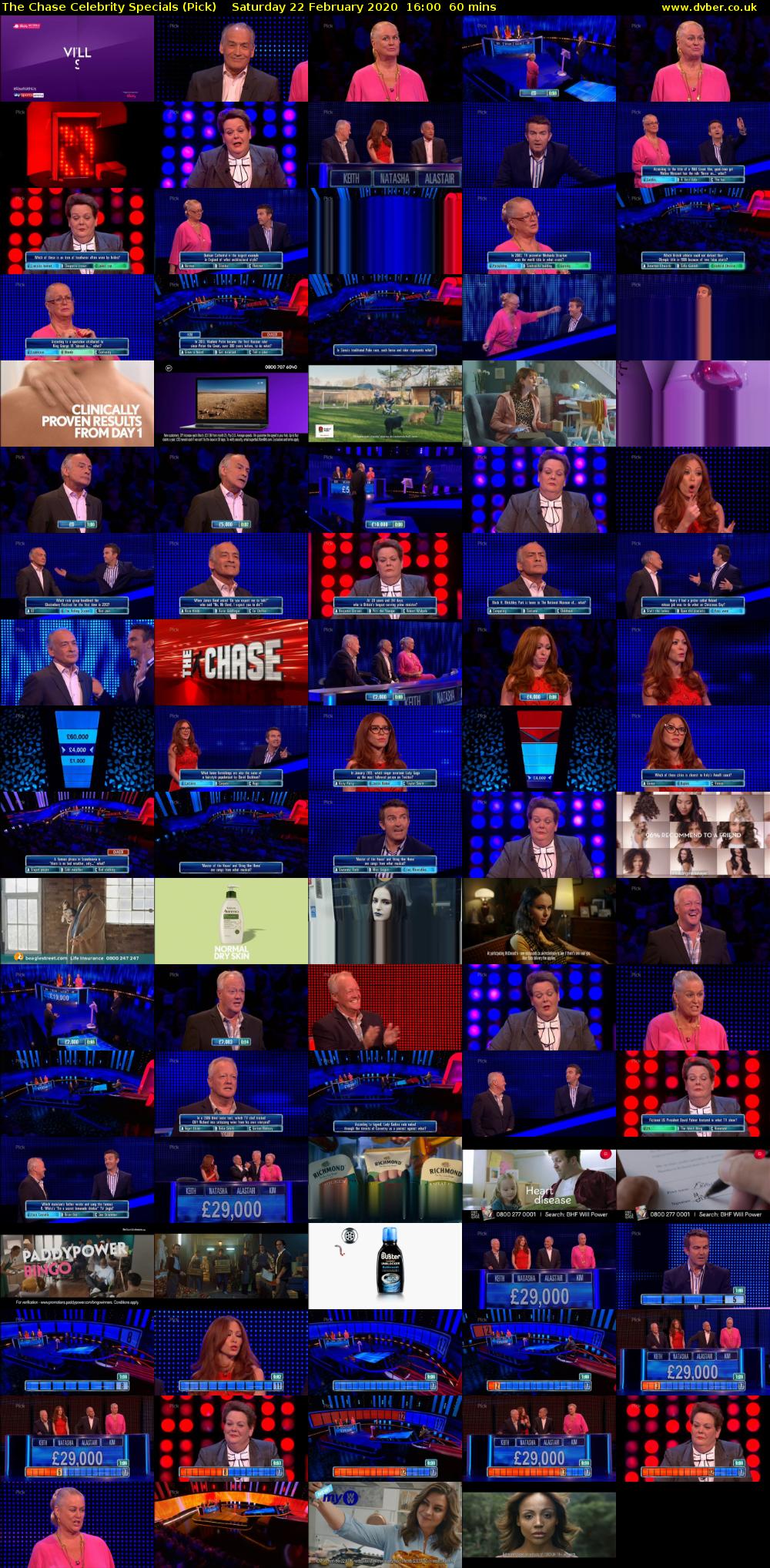 The Chase Celebrity Specials (Pick) Saturday 22 February 2020 16:00 - 17:00