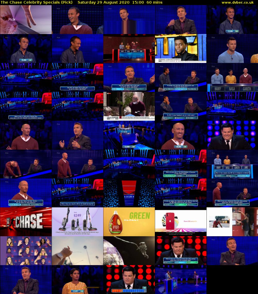 The Chase Celebrity Specials (Pick) Saturday 29 August 2020 15:00 - 16:00