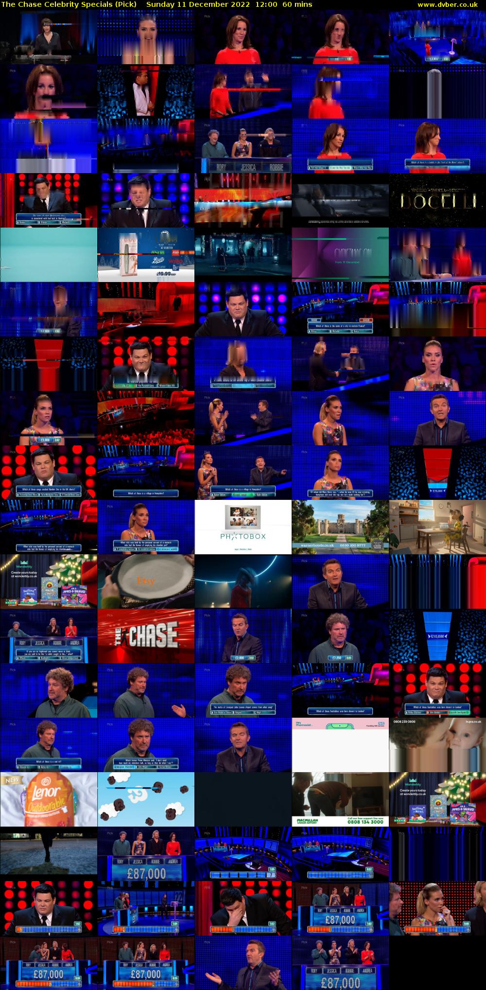 The Chase Celebrity Specials (Pick) Sunday 11 December 2022 12:00 - 13:00