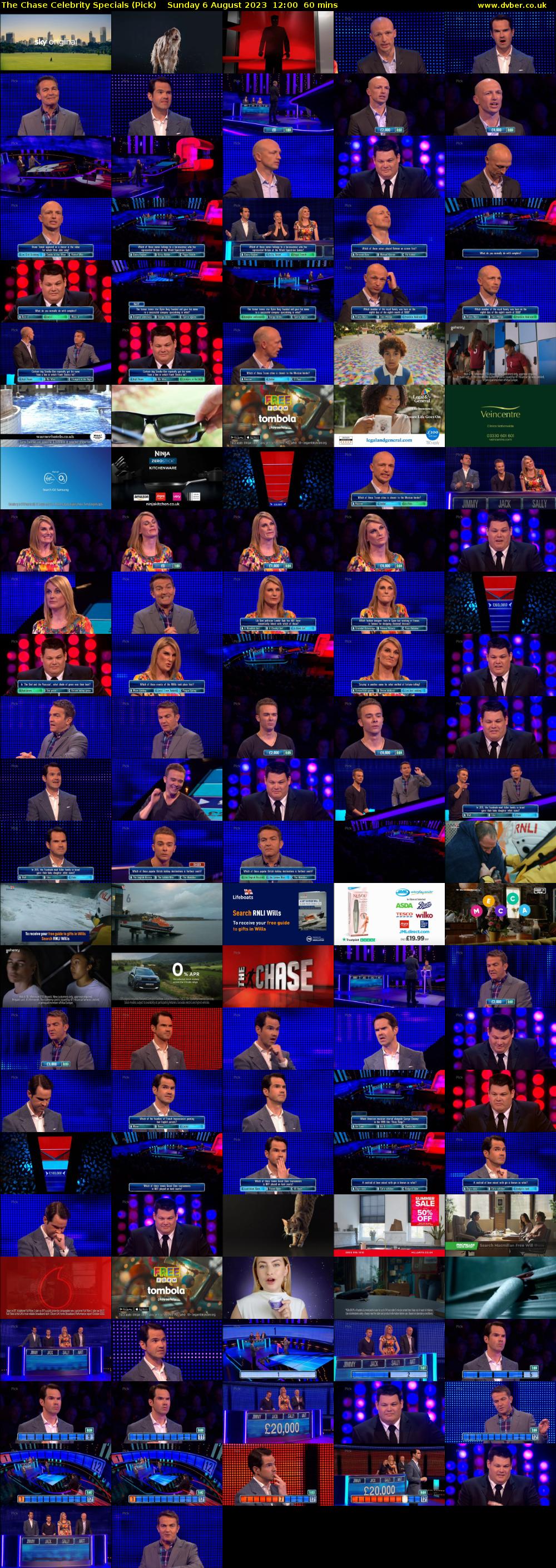 The Chase Celebrity Specials (Pick) Sunday 6 August 2023 12:00 - 13:00